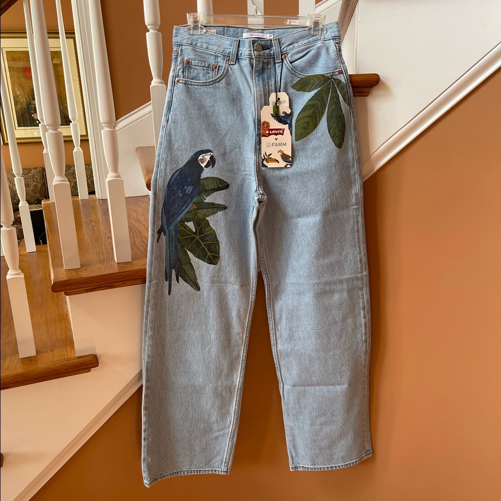 Levi’s Farm X Rio NWT rare parrot jean Sz 24–Sz 0 - Picture 2 of 16